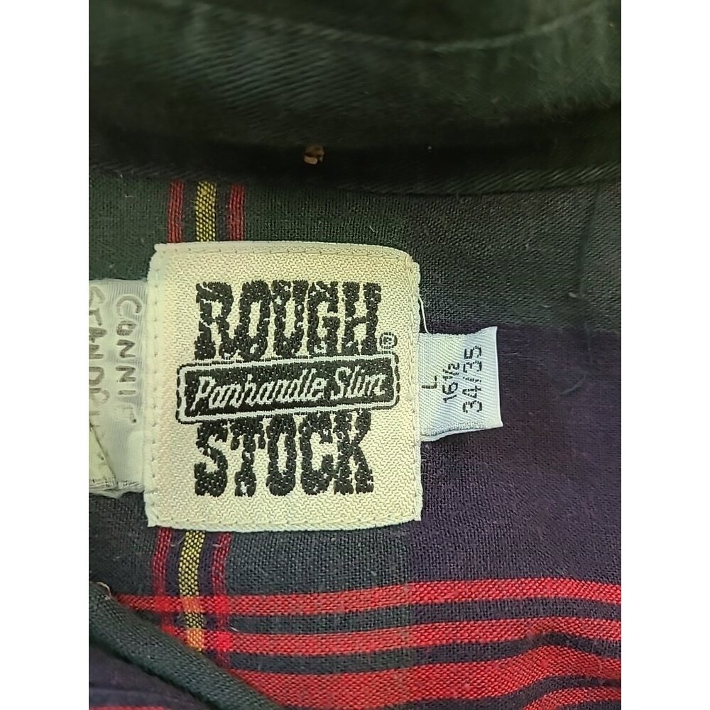 Panhandle Rough Stock Shirt Mens Large‎ Western Button Rodeo Cowboy Ranch Work - Picture 5 of 13